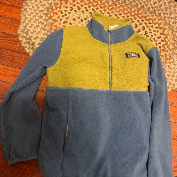 L.L. Bean Other - L.L. Bean Kids Olive and Blue Fleece youth size 10-12